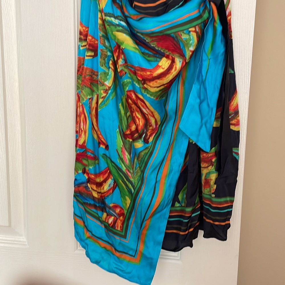 Farm Rio Mixed Banana Mini Wrap Dress - Picture 7 of 12